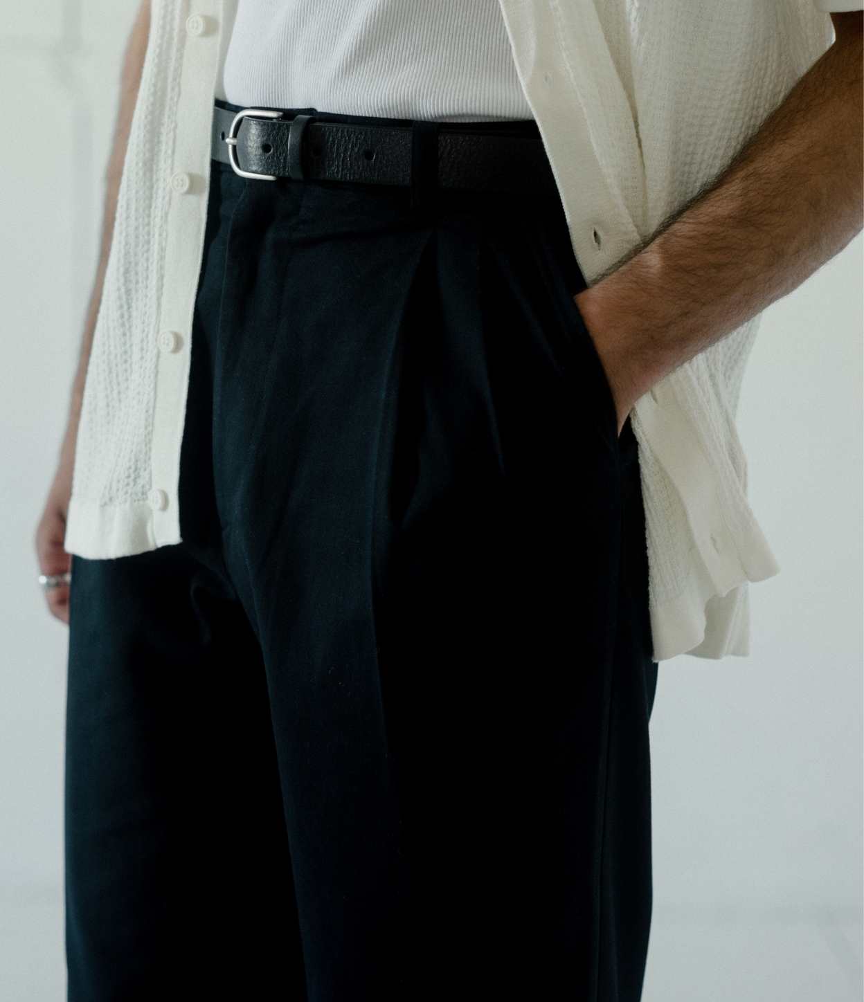 Bosden Pleated Trouser | Black